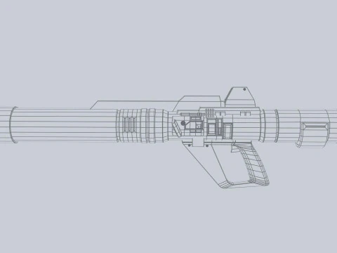 Bazooka fantascientifico Modello 3D