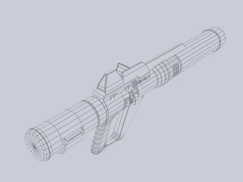 Bazooka fantascientifico Modello 3D