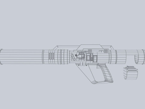 Scifi bazooka 3D Model