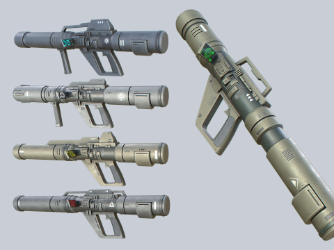 Scifi bazooka collection Modelo 3D
