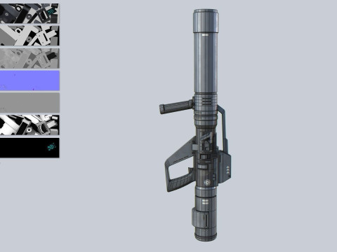 Scifi bazooka collection 3D Model