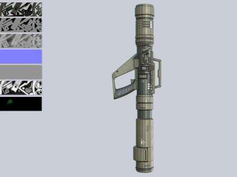 Collezione di bazooka fantascientifici Modello 3D