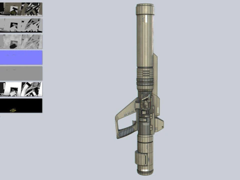 Collezione di bazooka fantascientifici Modello 3D