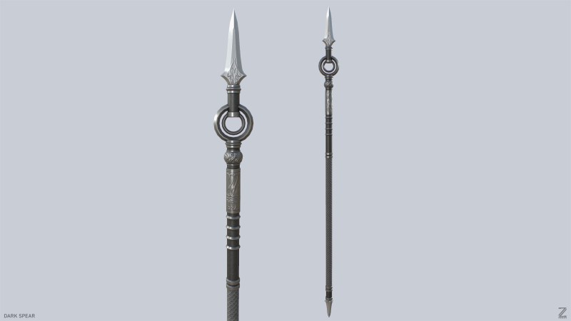 Dark spear 3D Модель .c4d .max .obj .3ds .fbx .stl .blend 