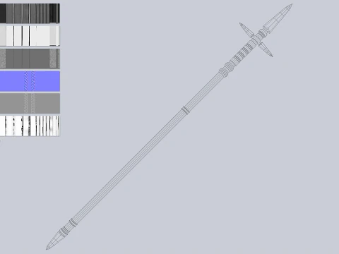 Dunkler Speer 3D Modell