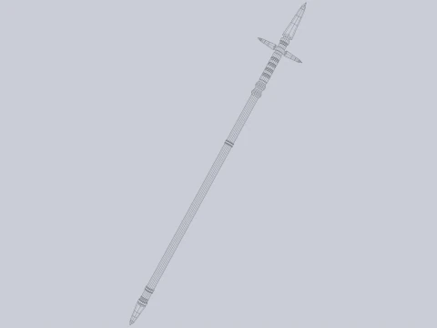 Dunkler Speer 3D Modell