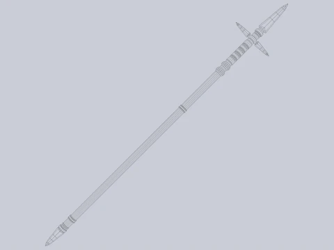 Dunkler Speer 3D Modell