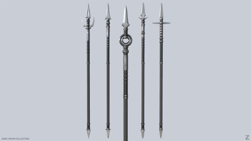 Dark spear collection Modello 3D .c4d .max .obj .3ds .fbx .stl .blend 