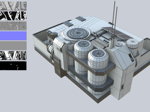Scifi house 3D-Modell