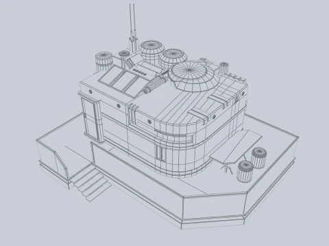 Scifi house 3D Model