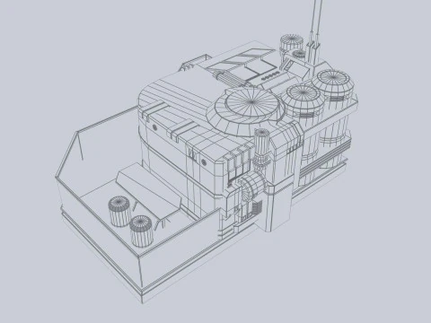 Scifi house 3D Model