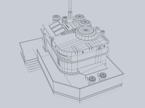 Scifi house 3D-Modell