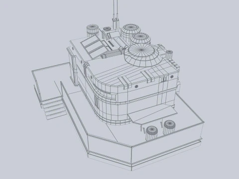 Scifi house 3D Model
