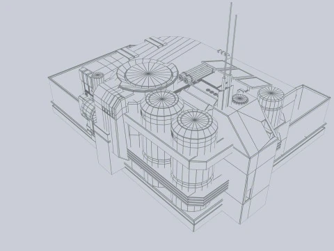 Scifi house 3D Model