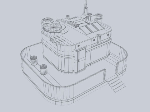 Scifi house Modelo 3D