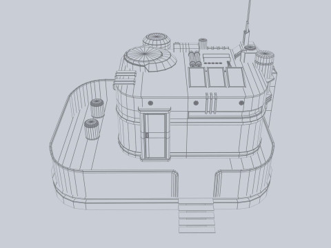 Scifi house Modelo 3D