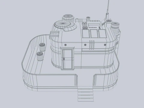 Scifi-huis 3D Model