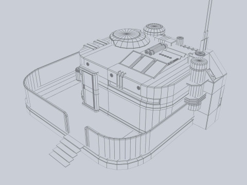 Scifi house Modelo 3D