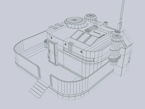 Scifi-huis 3D Model