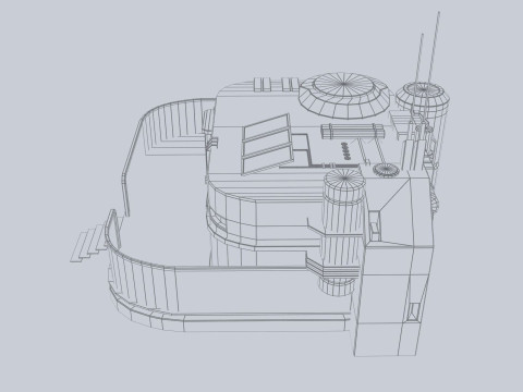 Scifi house Modelo 3D