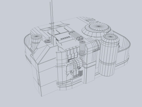 Scifi house Modelo 3D