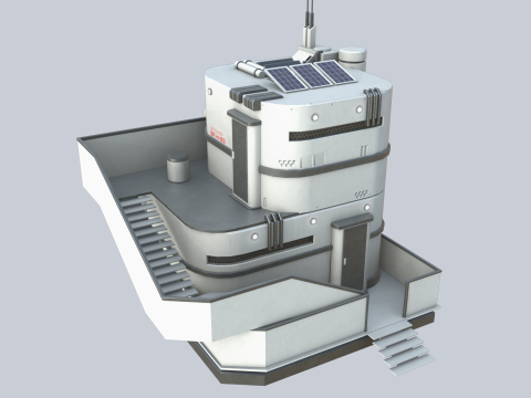 Scifi house 3D Model