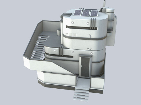 Scifi house Modelo 3D