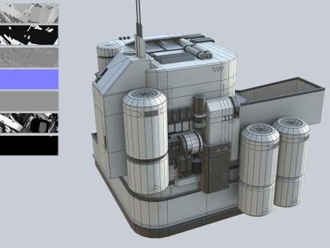 Scifi house Modelo 3D
