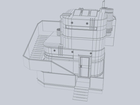 Scifi house Modelo 3D