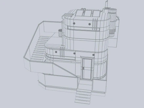 Scifi house 3D Model