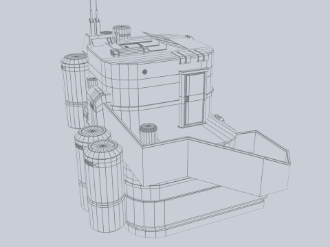 Scifi house Modelo 3D