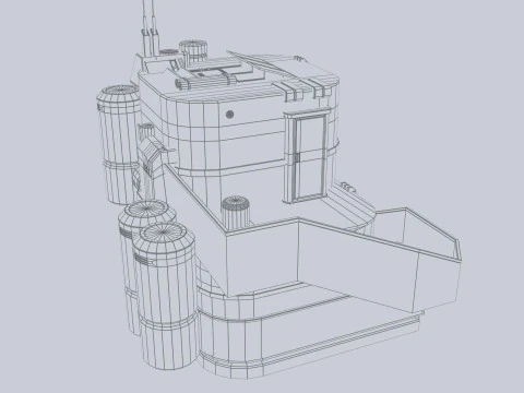 Scifi house 3D Model