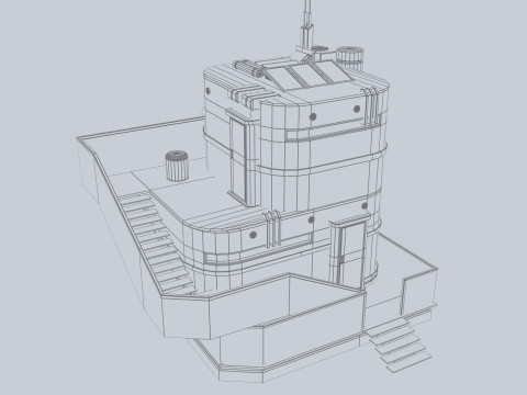 Scifi house Modelo 3D