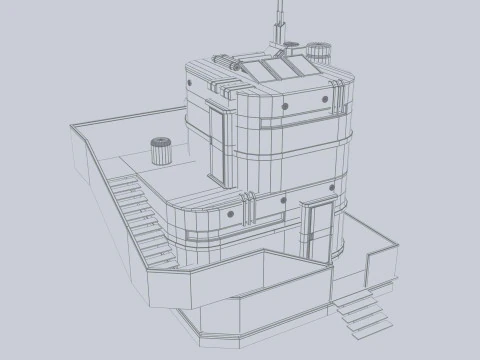 Scifi house 3D Model