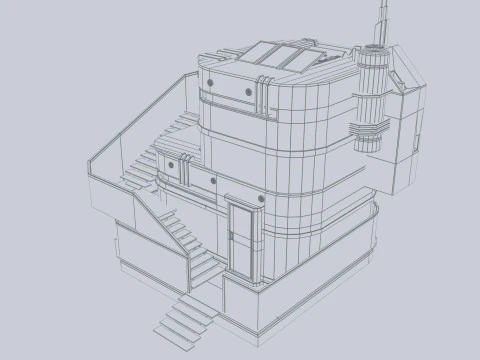 Scifi house 3D Model