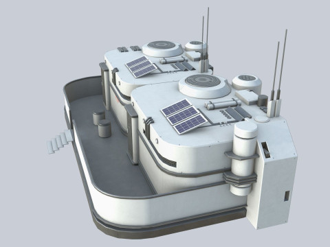 Scifi house Modello 3D