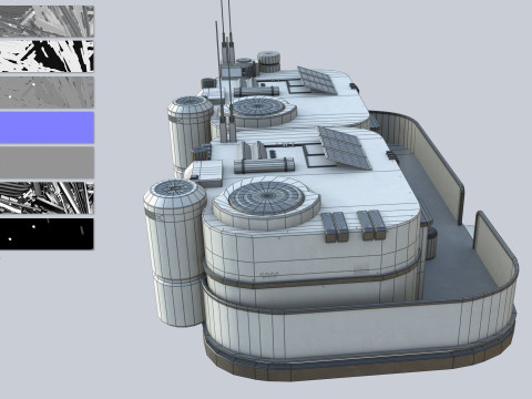 Scifi house Modello 3D