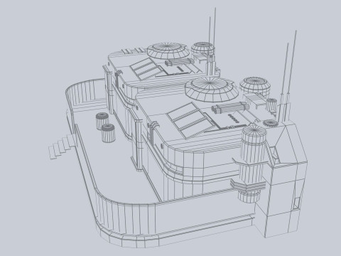 Scifi house Modello 3D