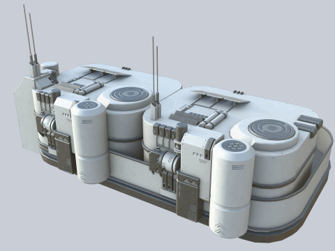 Scifi house Modello 3D