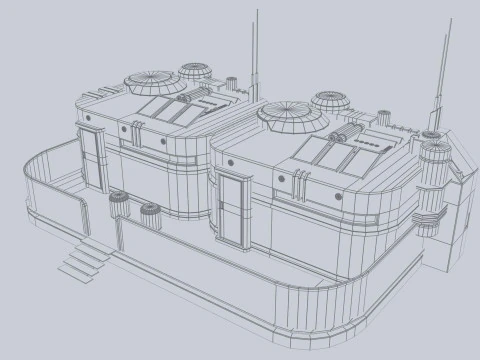 Casa fantascientifica Modello 3D