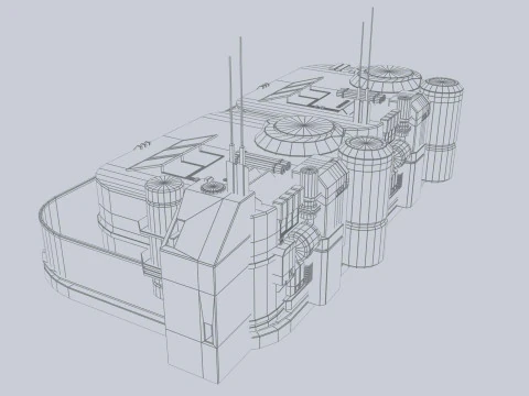 Casa fantascientifica Modello 3D