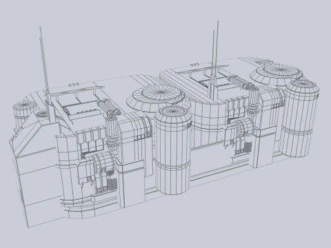 Casa fantascientifica Modello 3D
