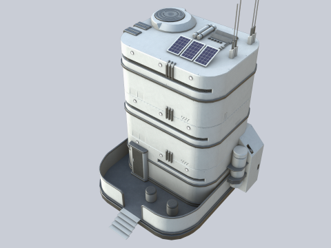 Scifi house 3D Model