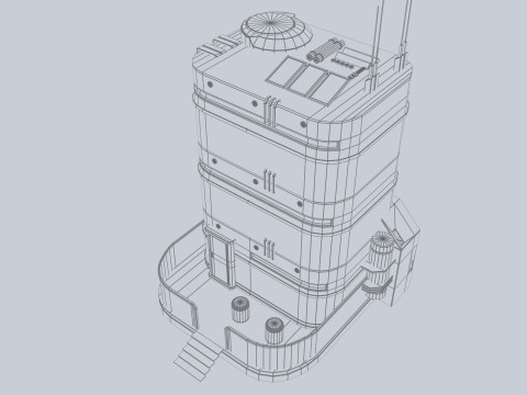 Scifi house 3D Model