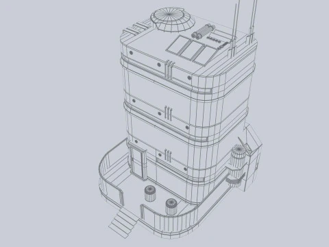 Scifi house 3D Model