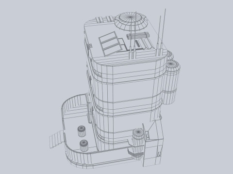 Scifi house 3D Model