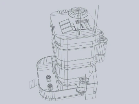 Scifi house 3D Model