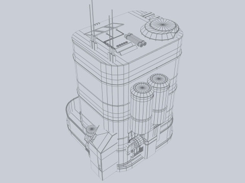 Scifi house 3D Model