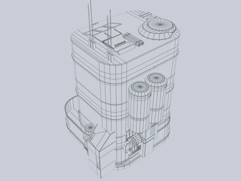Scifi house 3D Model