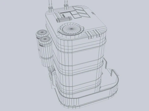Scifi house 3D Model